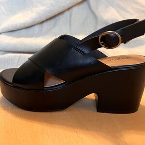 Seychelles Black Platform Sandals